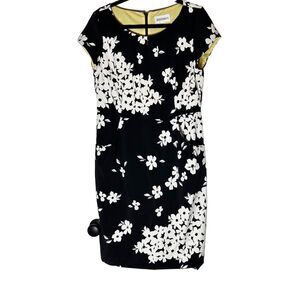 Studio I black and white floral dress size 12